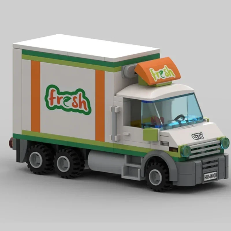 Moc blocos de construção série carro modelo caixa fresca caminhão tijolos técnicos diy montagem brinquedos construção para crianças presentes do feriado