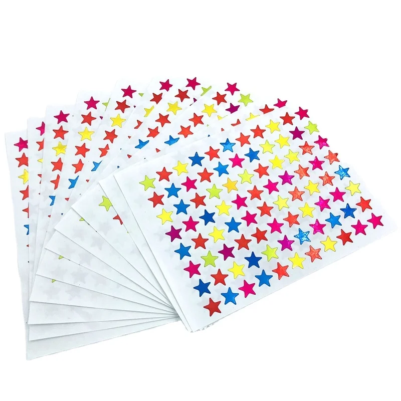 880pcs/10 גיליונות מיני סטודנטים סטודנטים נייר מדבקות פרס המדבקות המורה לשבח את תווית כוכב חמש נקודות בחזרה לבית הספר