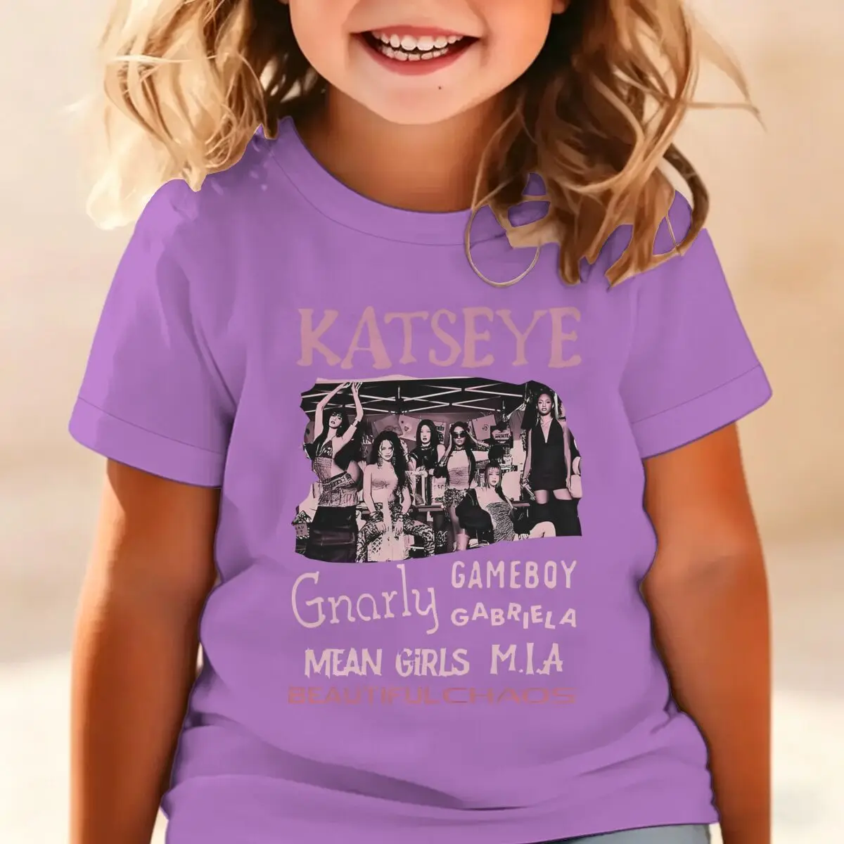 Youth Girl Cotton Streetwear Hot Katseye Print T Shirt Kids Summer Clothes Girls Short Sleeve T-Shirt Children's Fashion Tops view 5