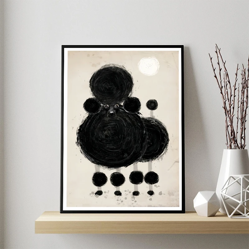 Dachshund Poodle Peacock Ryszard Kaja Artworks Posters Canvas Printing Abstract Wall Art Picture for Living Room Home Decor