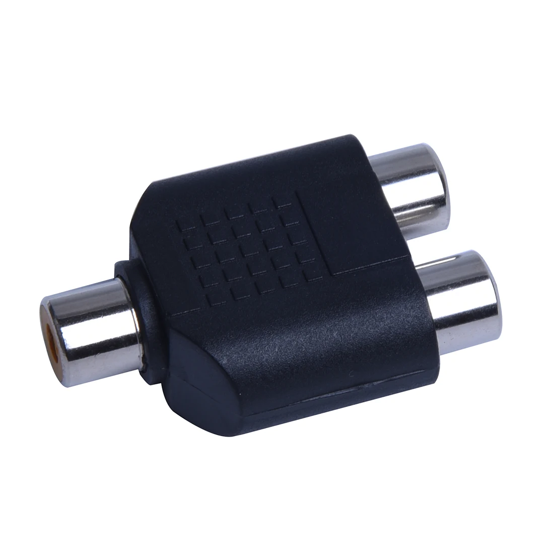 ABSQ-2 قطعة محول Y مقسم RCA AV 1 أنثى 2 أنثى، أسود