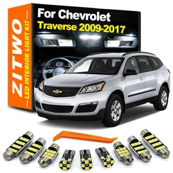 ZITWO 15Pcs LED Interior Dome Reading Light Bulb Kit For Chevrolet Chevy Traverse 2009 2010 2011 2012 2013 2014 2015 2016 2017