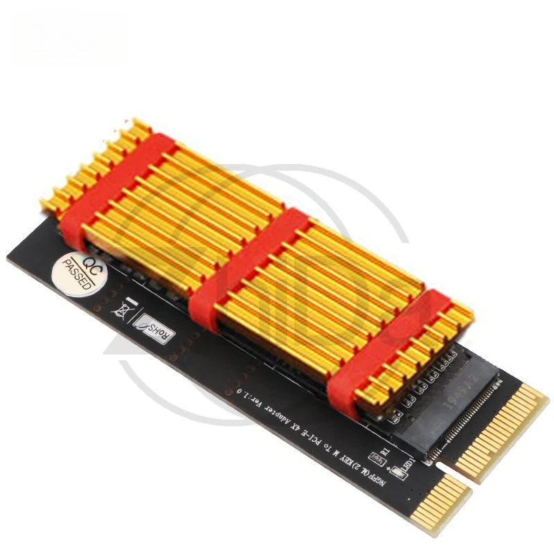 Vertical Mount M.2 to PCI-E 4X Adapter Card NVMe M.2 SSD to PCIe X4 Converter Desktop Storage Expansion Accessories