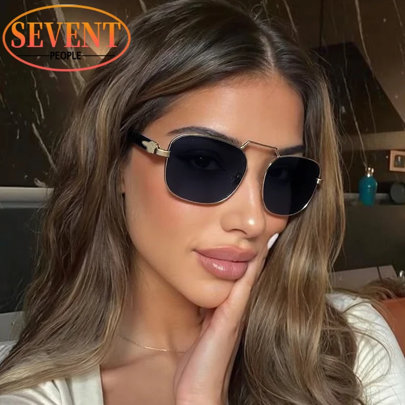 إطار صغير مستطيل النظارات الشمسية النساء 2026 العلامة التجارية الفاخرة خمر ساحة فاسق نظارات شمسية للسيدات في الهواء الطلق نظارات ظلال UV400