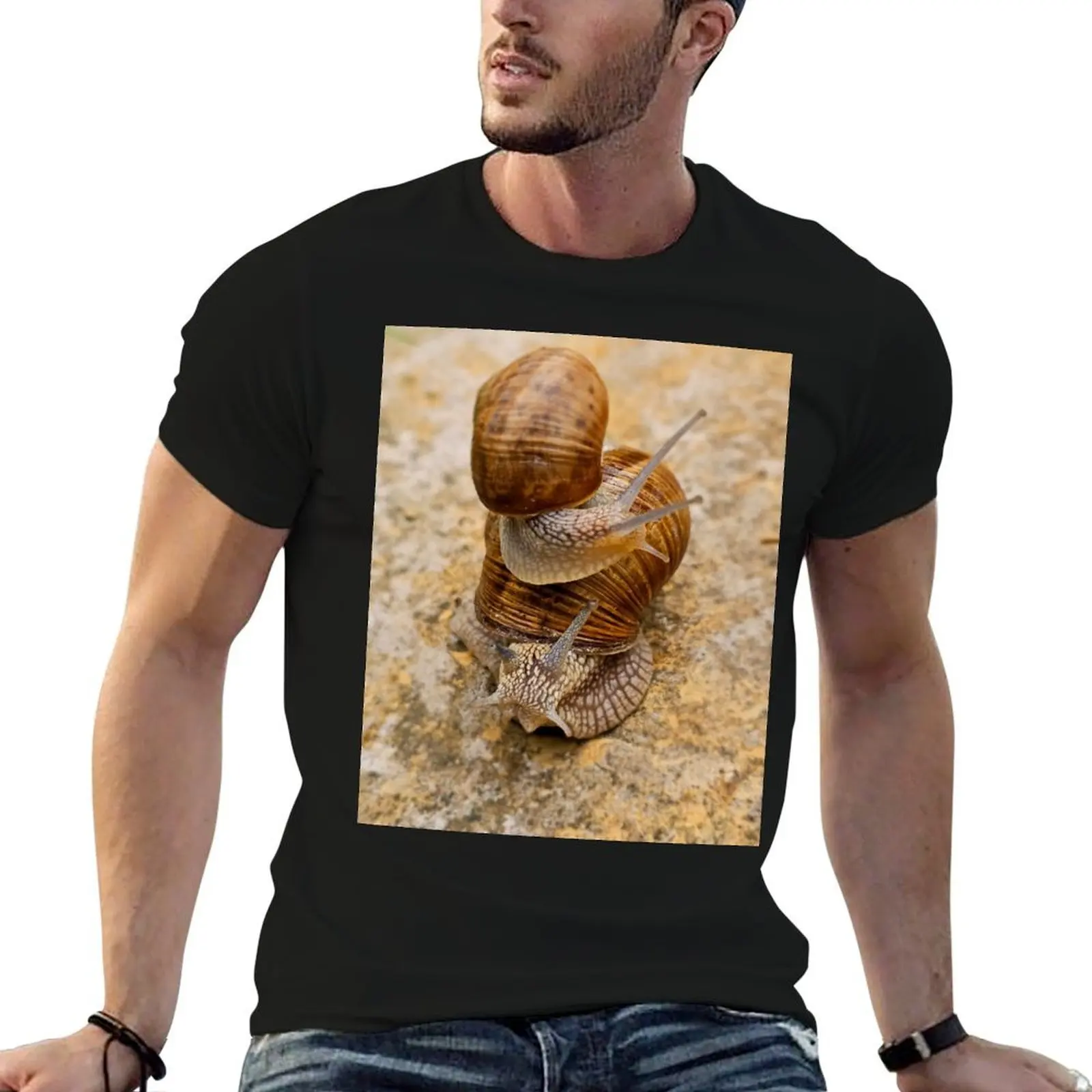 

Two Land Snail In Love T-Shirt man t shirt designer anime tshirt T-Shirt