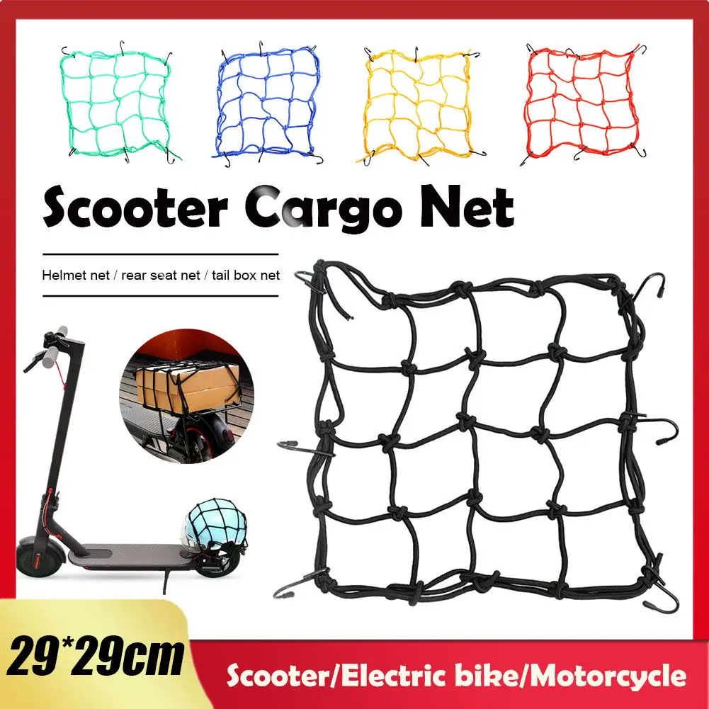 Motorcycle Luggage Net Bike 6 Hooks Hold Down Fuel Tank Luggage Mesh Web Bungee Black Scooters Bike 6 Hooks Tank Car Styling