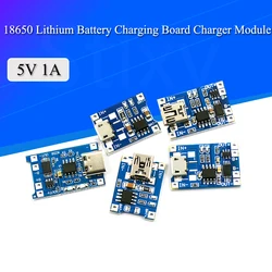 5Pcs TP4056 +Protection Dual Functions 5V 1A Micro USB 18650 Lithium Battery Charging Board Charger Module TYPE-C Connector