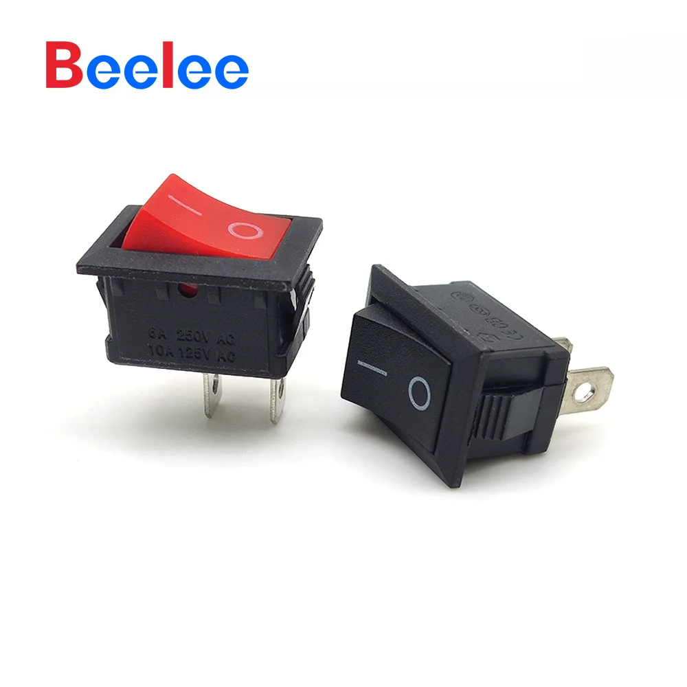 50 PCS Beelee ON-OFF Rocker Switch Vermelho 2 Pinos Rocker Switch