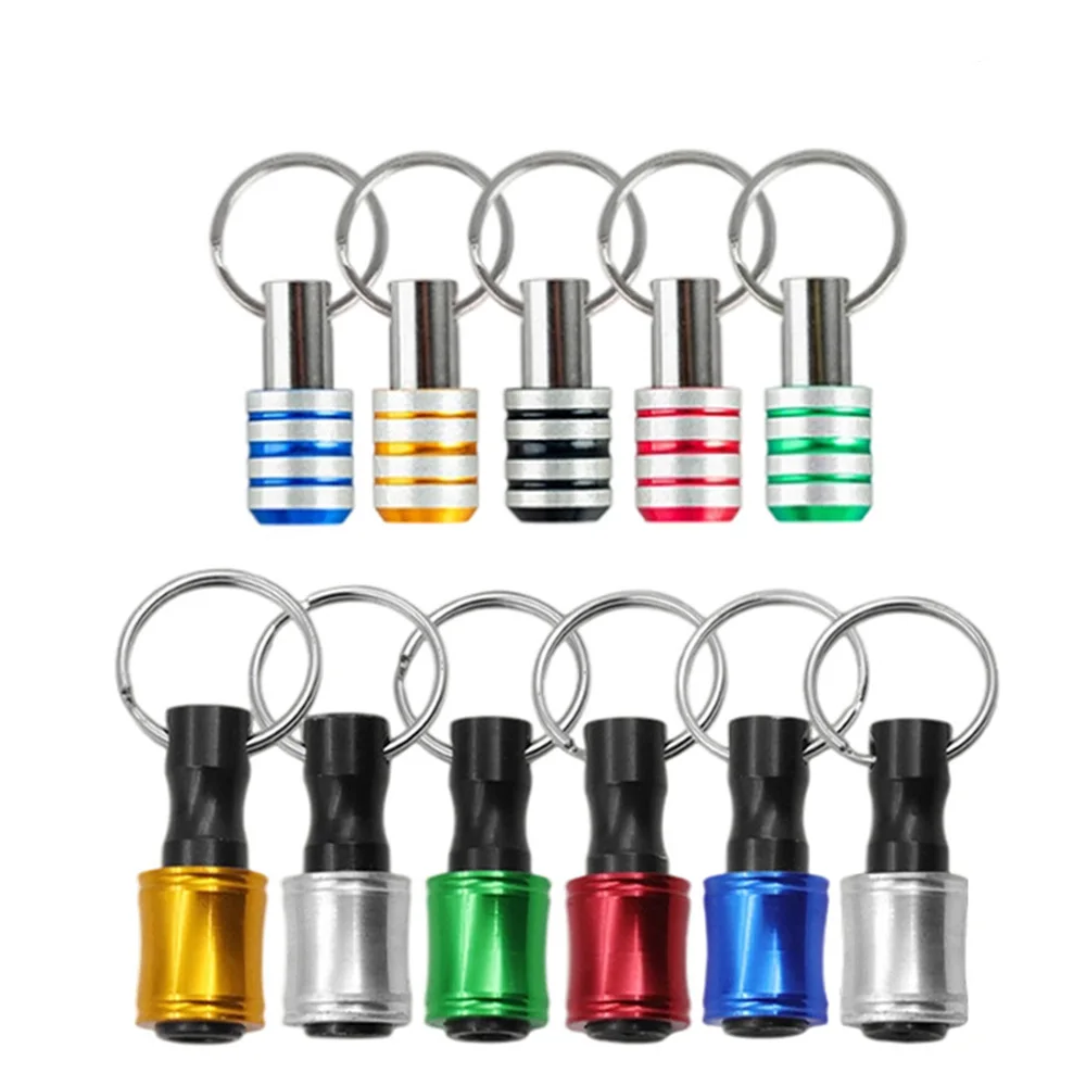 푸시 투 언락, 6개/세트 1/4 육각 샹크 알루미늄 합금 드라이버 비트 홀더 경량 퀵 체인지 익스텐션 바