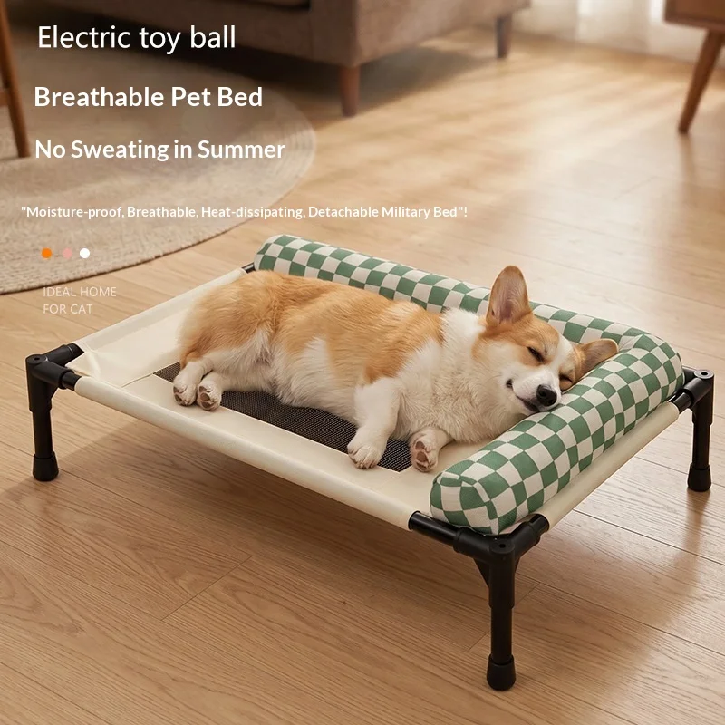 Cama elevada para perros y gatos pequeños, malla lavable - imagen 2