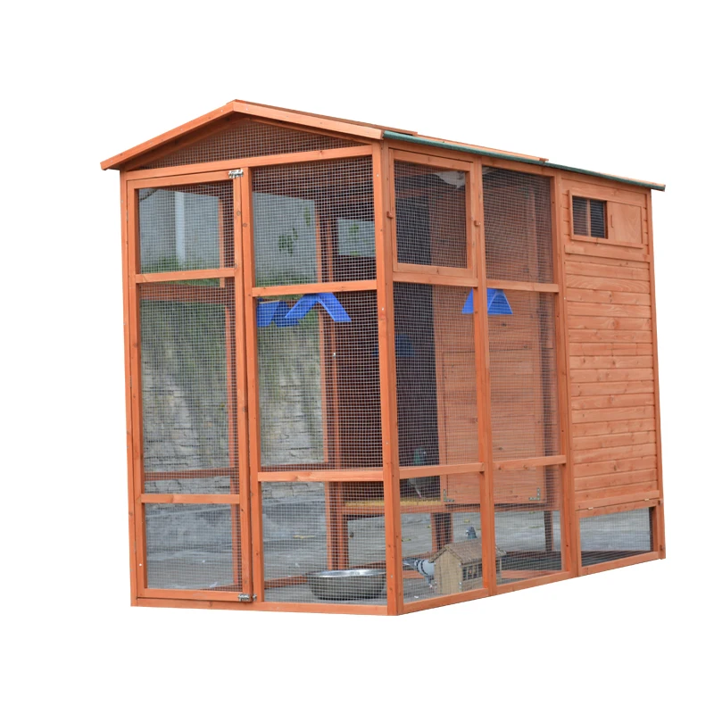 TTSkybound Sanctuary Premium Bird Cages Solid Pattern Wood And Metal Pet House Sustainable And Eco-Friendly With Button Closure
