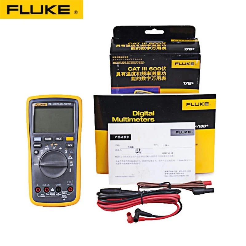 Fluke 15B + 17B + 15B MAX 17B MAX 18B + 12E + multimetro digitale gamma automatica DMM AC/DC/Diode/R/C Tester di corrente di tensione Multi Meter