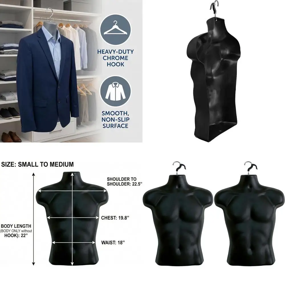 

Набор штабелируемых мужских манекенов для одежды размеров S-M, с полой спинкой, крючками для подвешивания, для демонстрации футболок, для использования на прилавке, для фотосъемки и дизайна