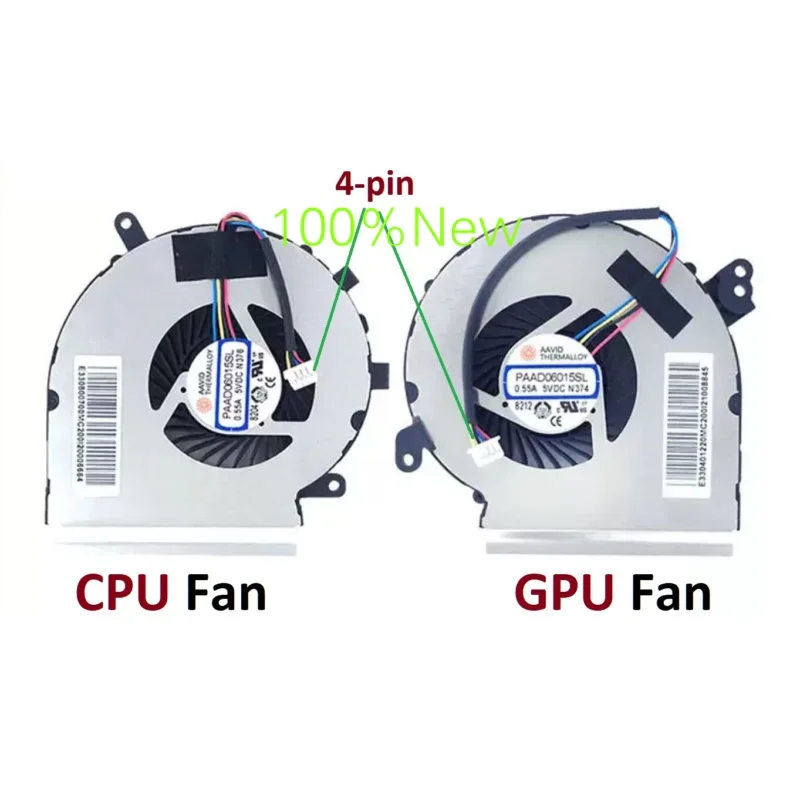 

PAAD06015SL -N376 & N374 For MSI GE62MVR GE72MVR MS-16JC MS-169C CPU Cooling Fan