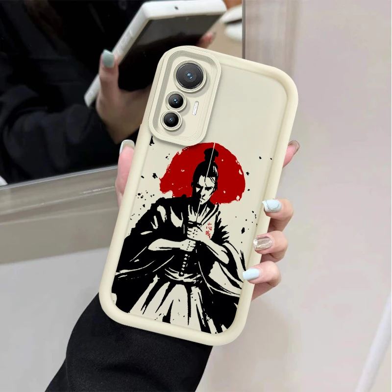 اليابان شبح الوجه الساموراي قضية الهاتف ل Xiaomi Poco F7 F6 F5 F4 F3 M5s C65 C75 C71 X7 X6 X5 X4 GT X3 NFC M7 M6 Pro 4G 5G غطاء