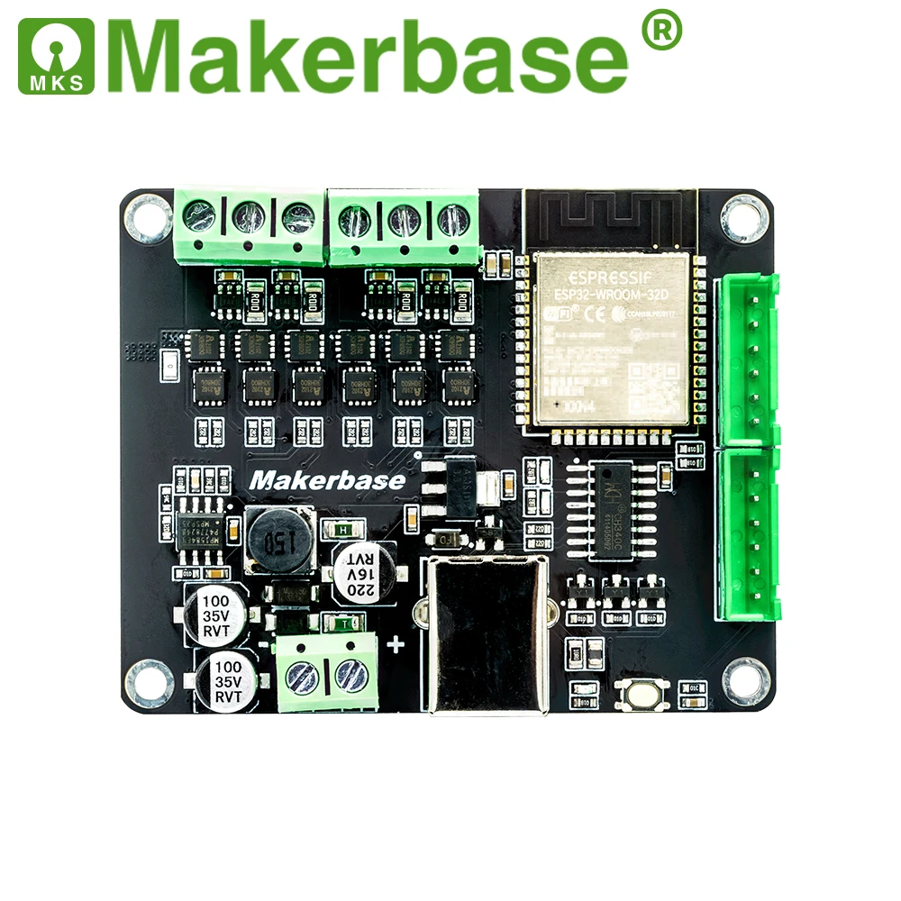 Makerbase ESP32 DUAL SimpleFOC Shield para BLDC sin escobillas Servo Foc controlador de Motor Dual de alta potencia