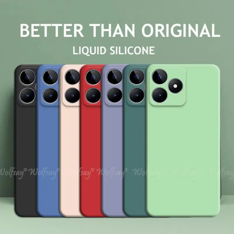 For Realme C53 Case Liquid Silicone Rubber Protector Phone Case For Realme C53 Cover For Realme C53 C55 C35 C51 Case