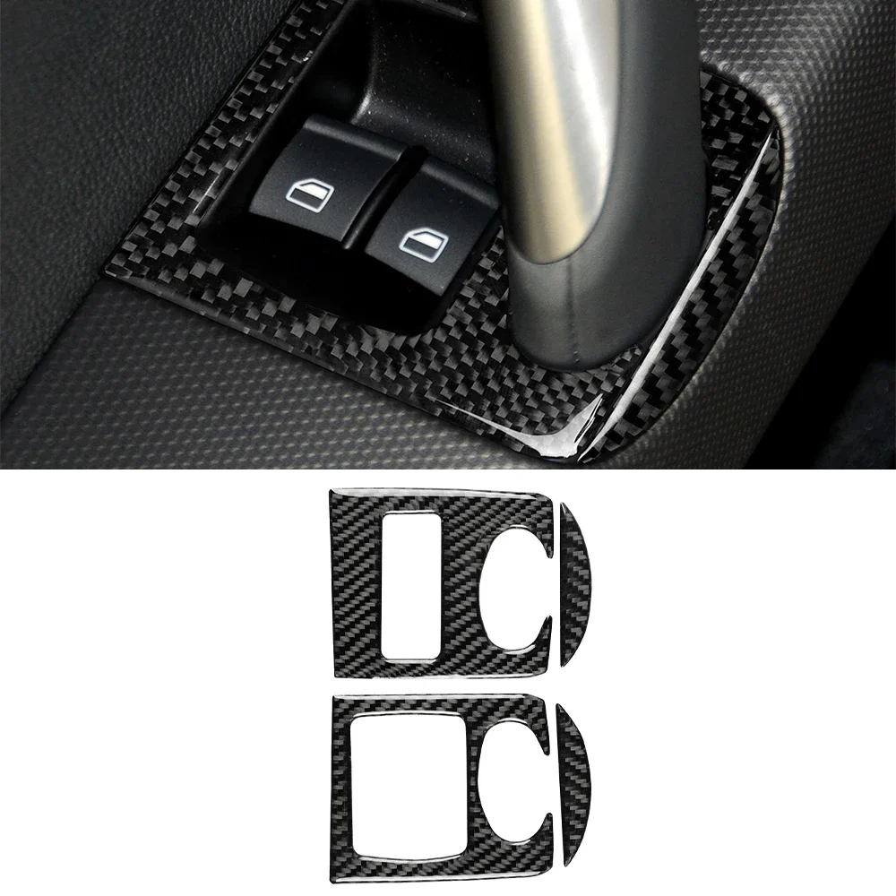 

for Audi TT 8n 8J MK123 TTRS 2008-2014 Window Lift Panel Decoration Trim Sticker Decal Car Interior Accessories Carbon Fiber