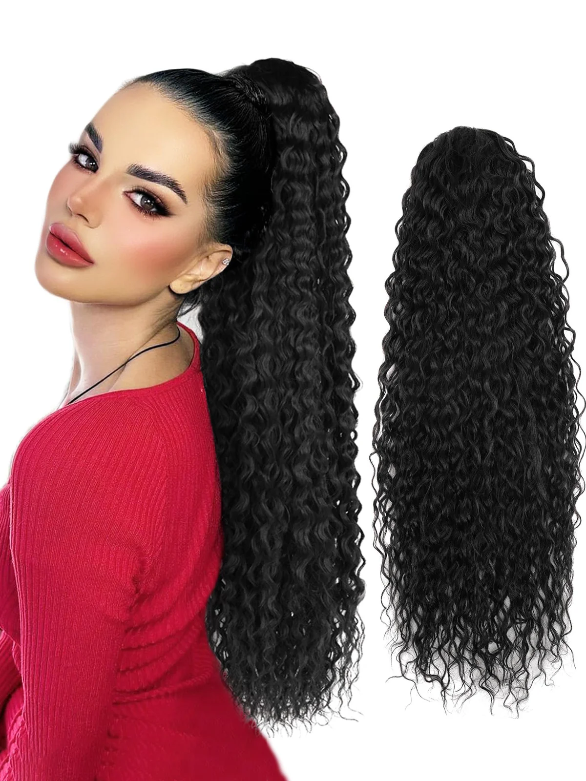 

Women's Curly Wave Drawstring Ponytail synthetic | Voluminous Small Rolls, Low-Maintenance | All Ethnicities, All Occasions