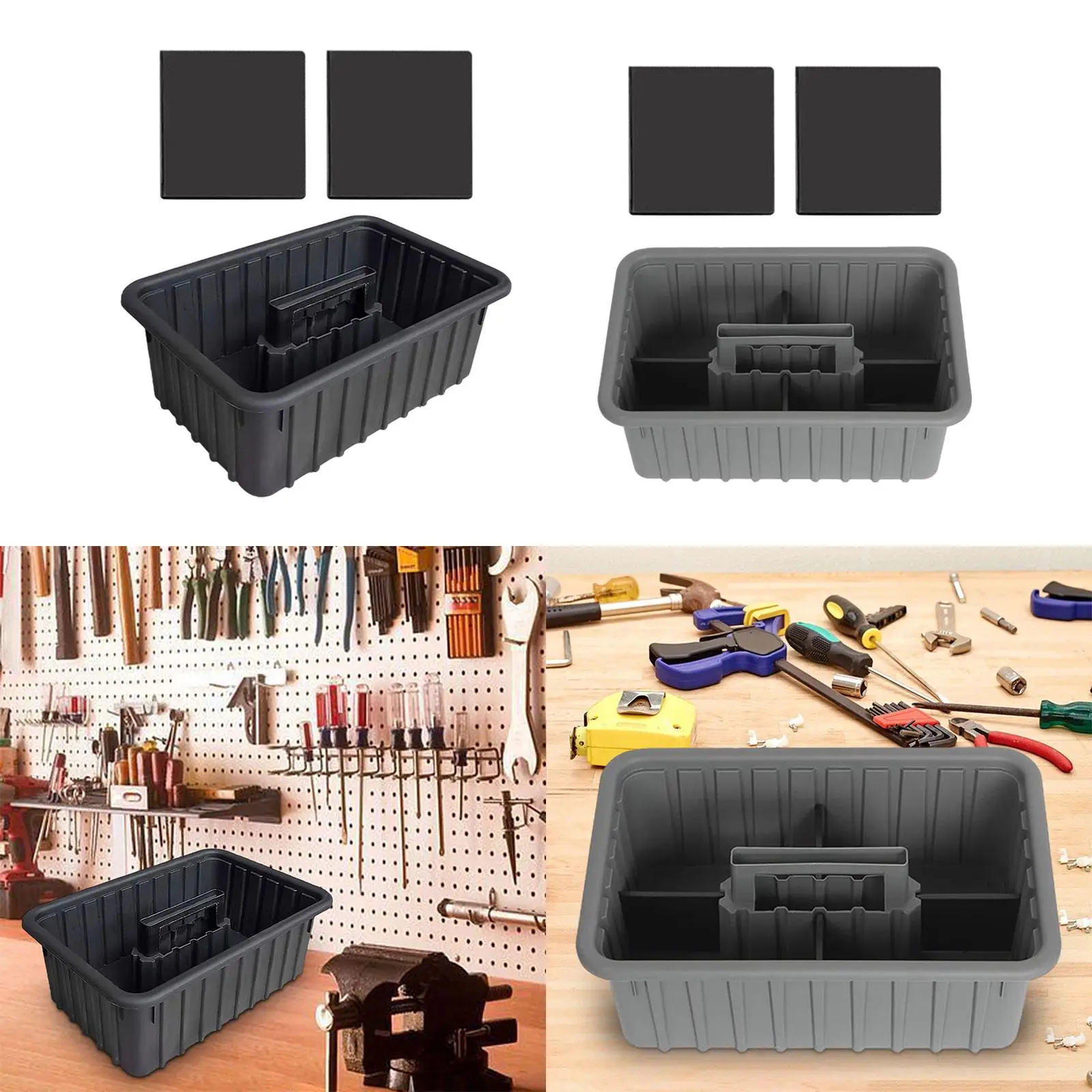 Tool Box Removable Garage Organization Reusable Hardware Box Parts Organizer for Cabinet Cleaning Store Work Bench Workshop