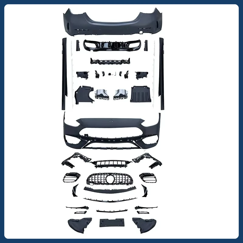

For W206 C-Class Body Kit Upgrade to C63S Style Plastic Car Bumpers