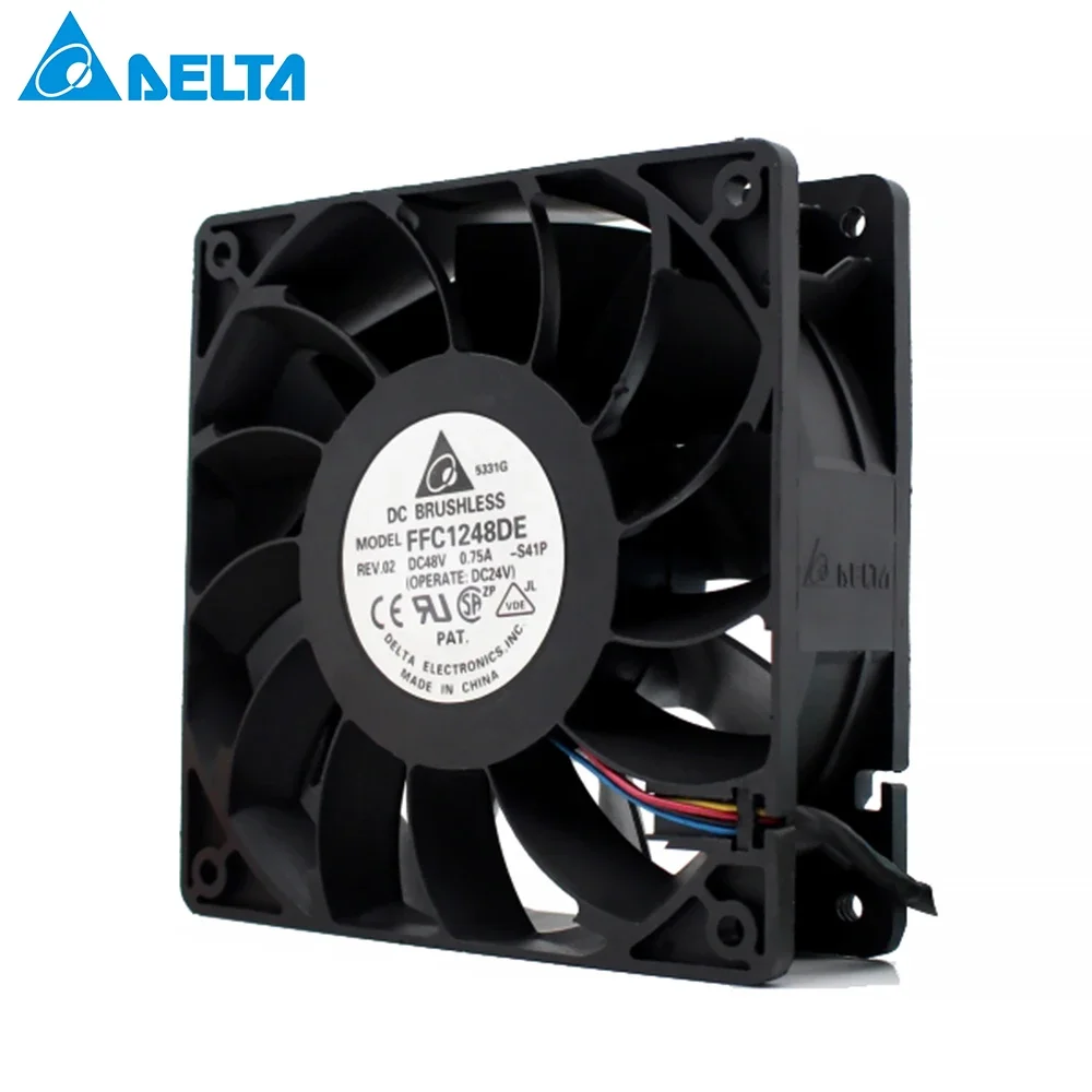

New 12038 12CM 120mm cooling fan violence dc48V 0.75A FFC1248DE double ball 120*120*38mm