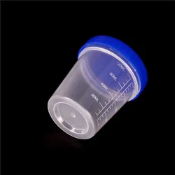 10pcs 120ml Plastic Measuring Cups With Lid Transparent Specimen Cup Jar Craft Container Graduated Cups Kitchen Accessories