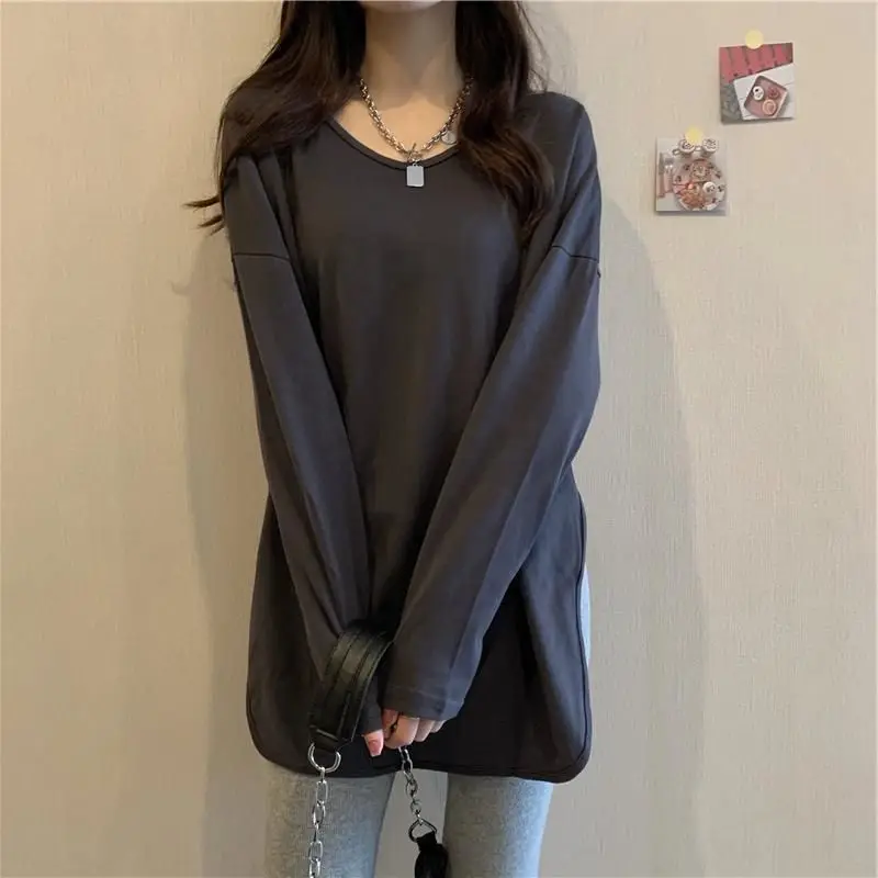 Plus Size 4XL 5XL Autumn Tops Long Sleeve Women Clothing T-shirts Tops de talla grande t shirt damski Big size t-shirt clothes