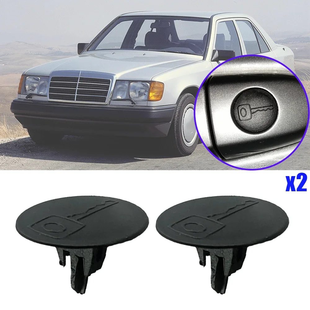 2x Auto Door Tailgate Trunk Key Hole Cap Plug Cover Clip For Mercedes-Benz E-Class W124 W210 W211 W212 1984 - 2014 2015 2016