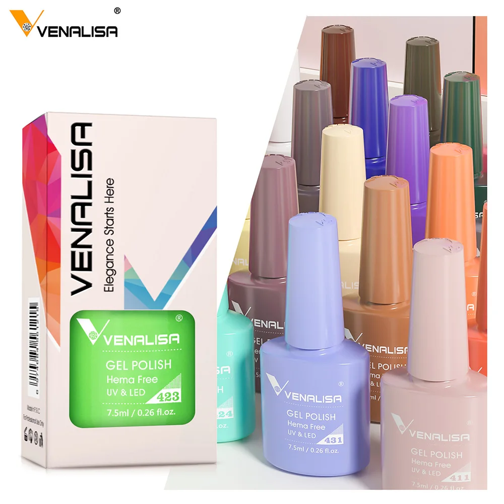 Venalisa HEMA/TPO FREE 7,5 ml Gel-Nagellack für den Sommer, Frühling, French Jelly, nacktes Rosa, Nagelgel, Glitzer, SoakOff, UV-LED, Maniküre, DIY – Detail 26