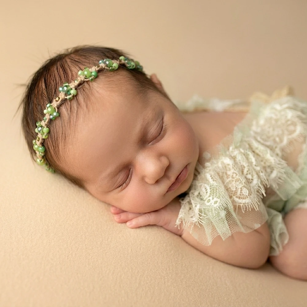 Elegant Infant Photography Props Fairy Dress Soft Puffy Romper Princess Baby Girl Portrait Photoshoot Posing Garments