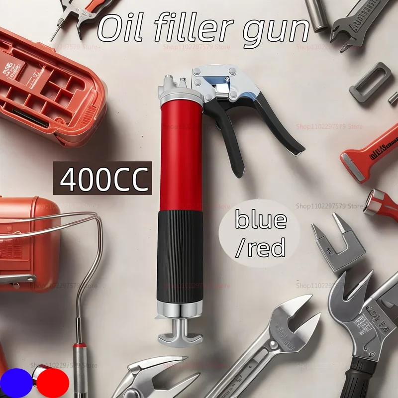 

7000 PSI Oil Grease Gun Kit Manual Pistol Grip High-Pressure Pumping Coupler 400CC Heavy Duty Greasing Injection MaintenanceTool