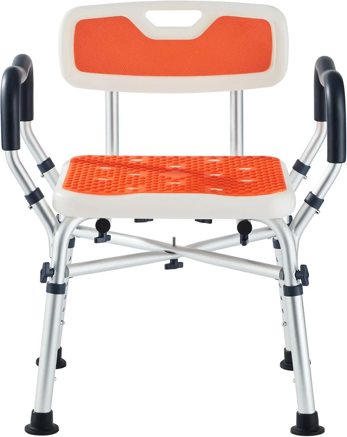 

Adjustable Shower Chair with Padded Seat, Arms & Back - 550 LB Capacity for Elderly & Disabled