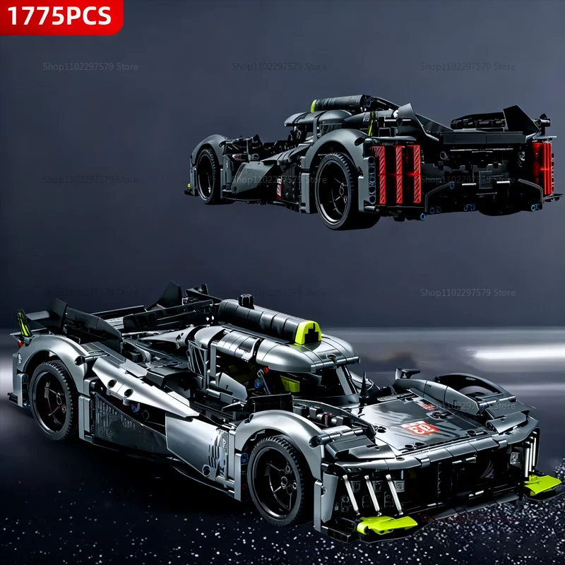 Blocs de supercar 1775 pièces 9X8 24H, voiture de Super course Leo Mans, jouets de construction, modèle Hypercar hybride, cadeaux pour enfants et adultes compatibles 42156