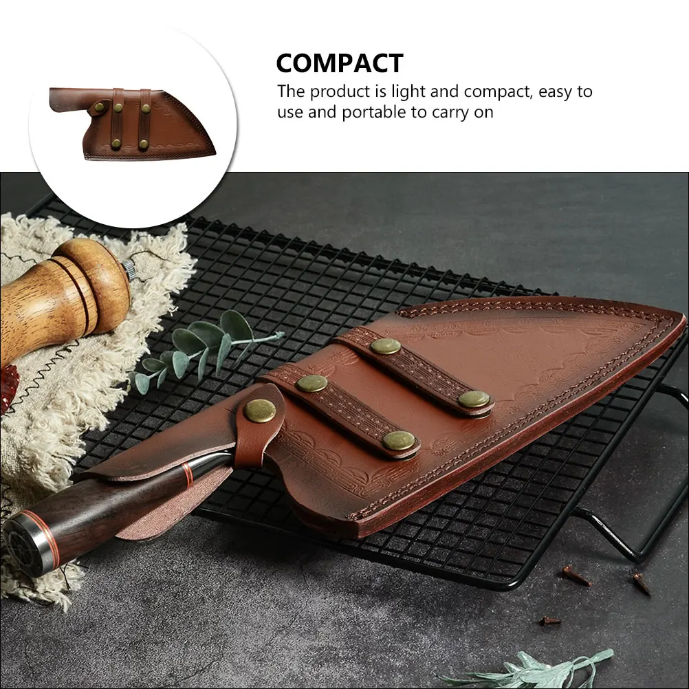 

Knife Sheath Protective Cover Kitchen Knives Pu Case Portable Chef Safe Wear Resistance Compact Easy