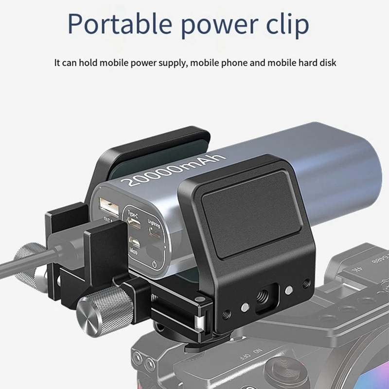 SSD 거치대 클램프, 케이블 클램프 콜드 슈 마운트, DSLR 카메라 케이지, 삼성 T5 T7 SSD, BMPCC 4K 6K PRO 카메라용