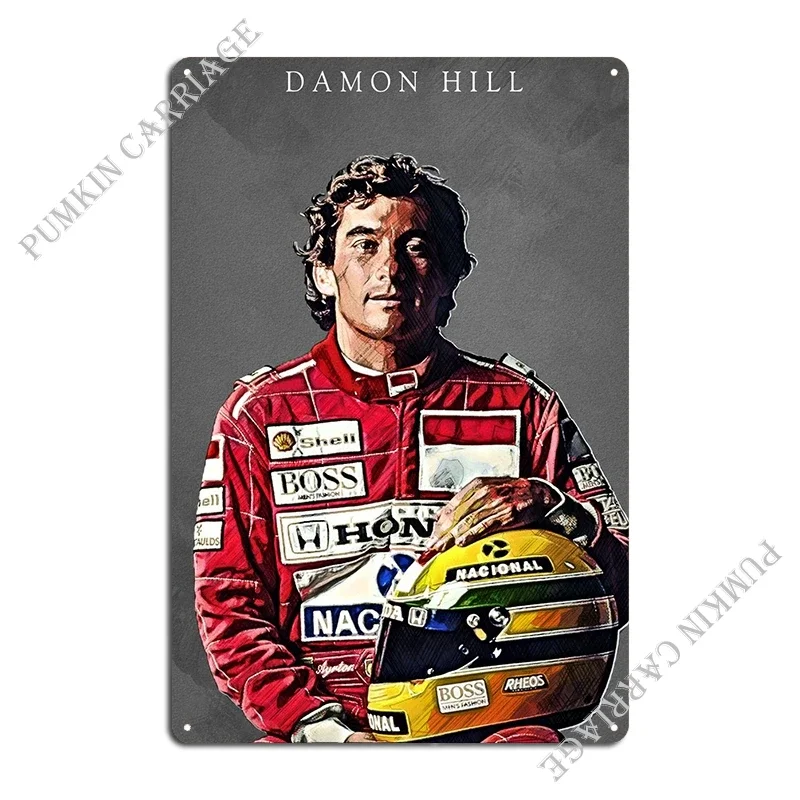 Damon Hill Metal Sign Kitchen Painting Cave Living Room Tin Sign Poster