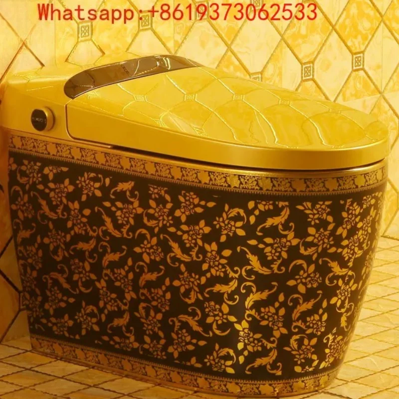 New Black and Gold Smart Toilet Siphon Luxury New Chinese Retro Pumping Personalized Creative Gold Toilet