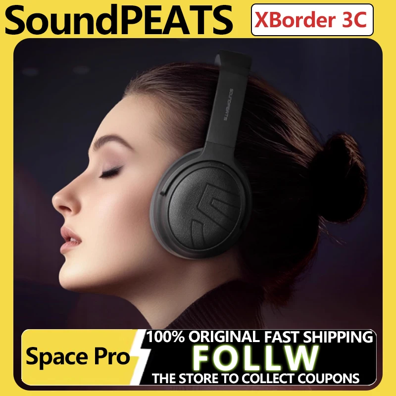 

SoundPEATS cove Pro Headphones Wireless Bluetooth6.0 Hi-res Active Noise Reduction Gaming Earphones Music Accessory with Mic