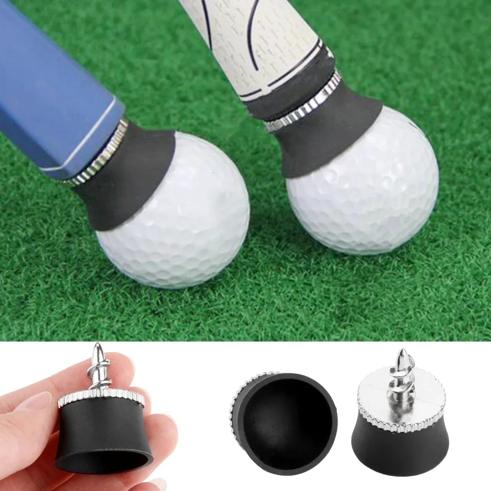 Mini boule de golf en caoutchouc et métal pour putter Grip Retriever, outil de récupération, ventouse, vis 514 up, aides à l\'entraînement de golf,