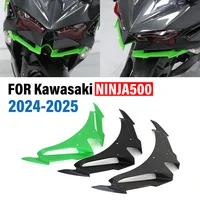Para KAWASAKI NINJA500 NINJA 500 2024-2025 carenado delantero de motocicleta Winglets cubierta de carcasa de ala aerodinámica Deflector de protección