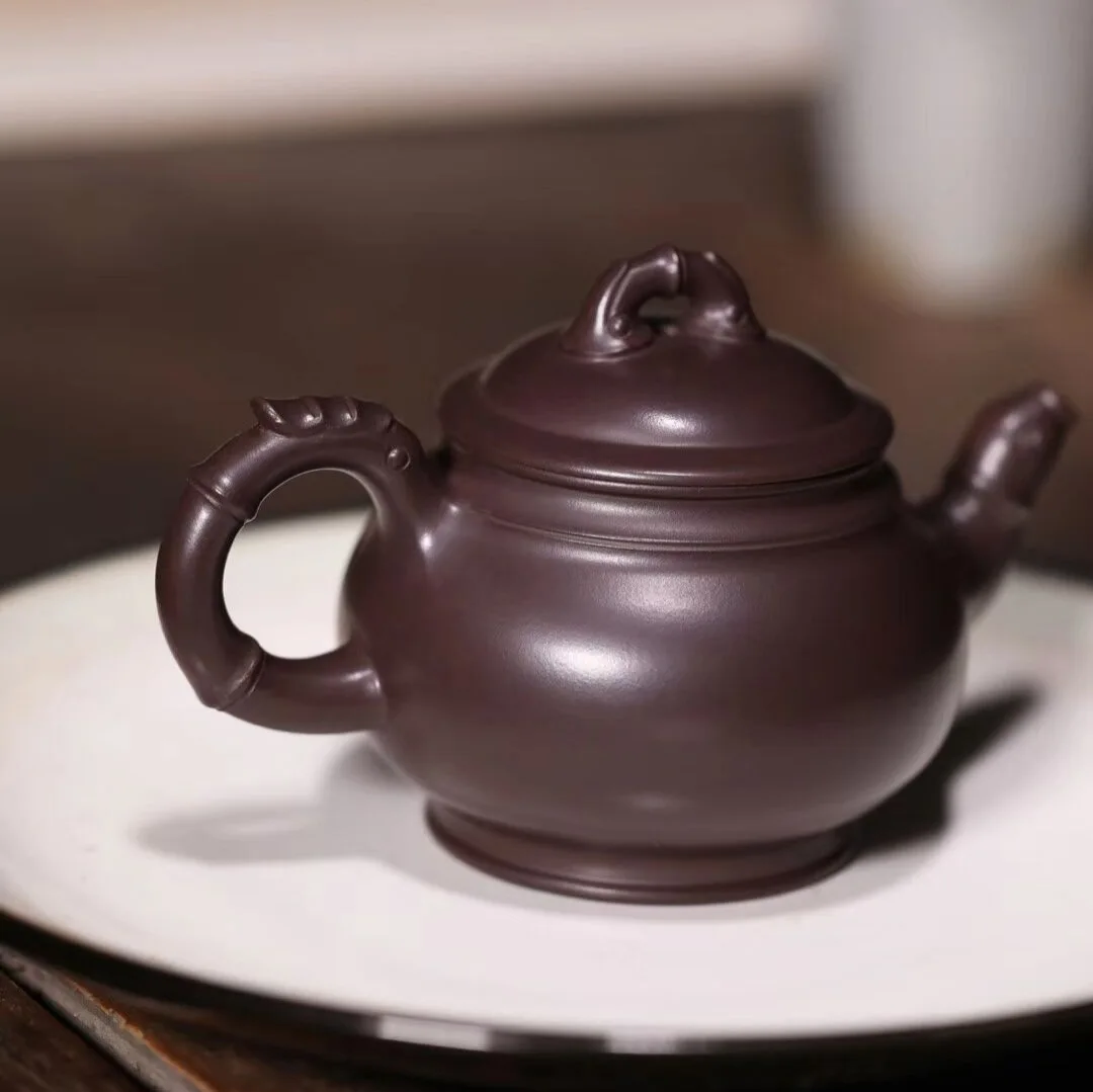 Yixing Clay Set Ceremony Collectible Creative Tea Utensil Handcrafted By Famous Artisans Made From Original Ore Old Purple C