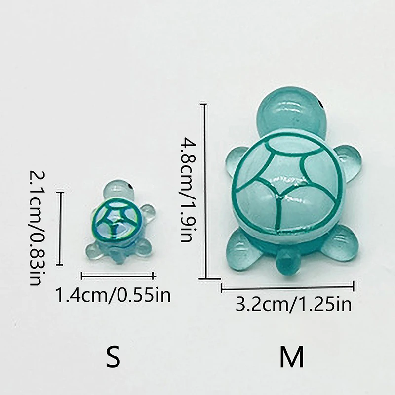 Mini Schildkröten leuchtende Ornament Handwerk Miniatur Figuren winzige Schildkröten Mikro Landschaft Home Dekoration Zubehör Geschenke