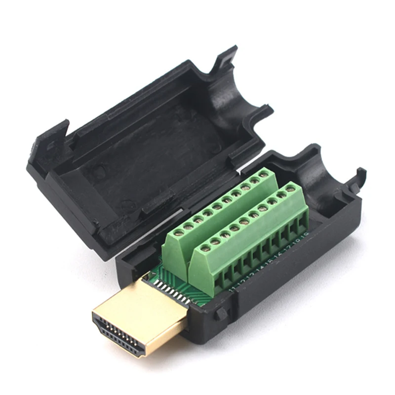 

1/3/5PCS HDMI-compatible Solder-free Plug Connector HDMI-compatible 2.0 Welding Connectors 4K HD Line Repair DIY Male Adapter ﻿