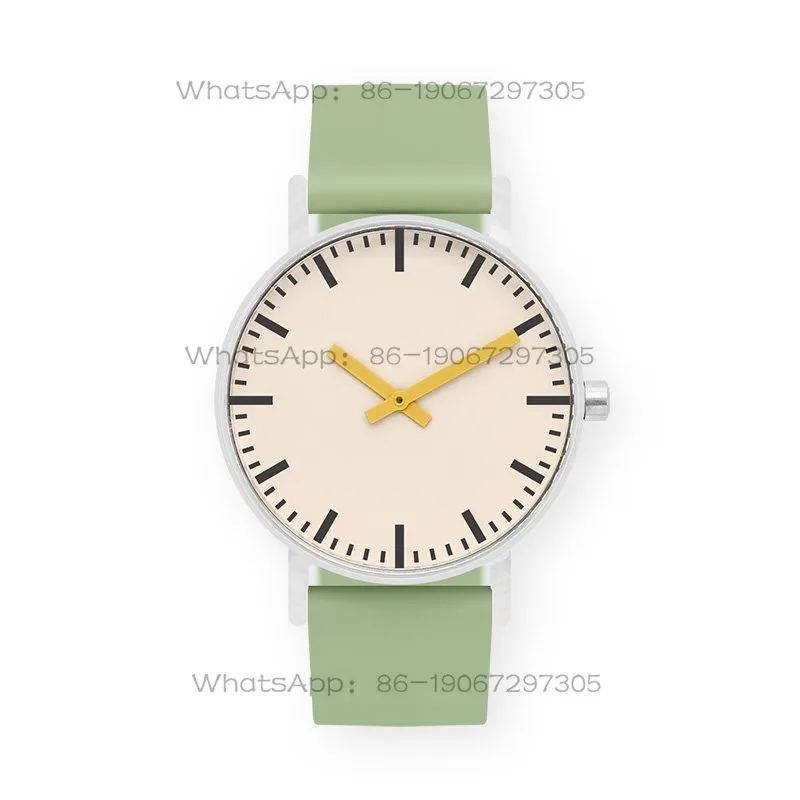 

24-Hour Shipping BIJOUONE Simple Yellow Silent Minimalist Men's and Women's Gift Box Waterproof Stainless Steel Watch