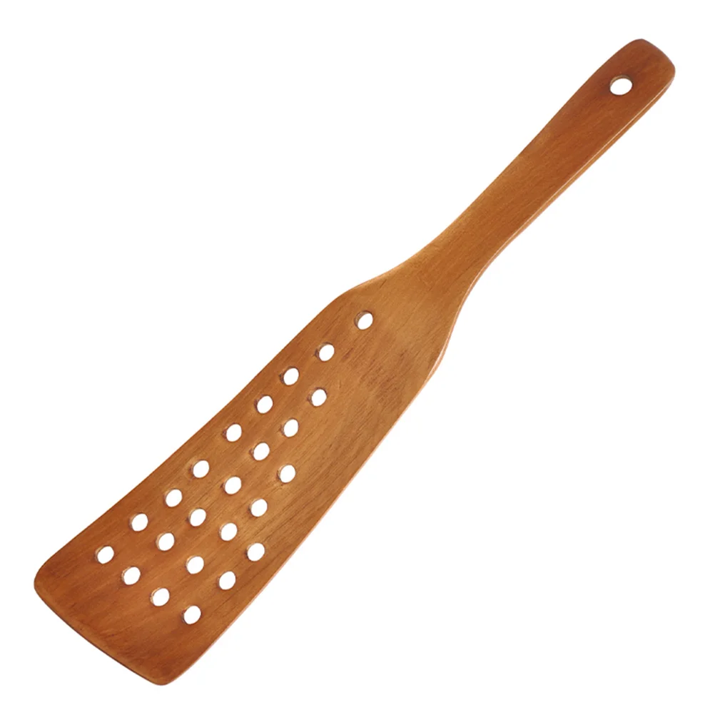 24 Hole Non Stick Wooden Frying Pasta Strainer Kitchen Utensils Household Cooking Spatula Anti scald Cookware Kitchen Barware