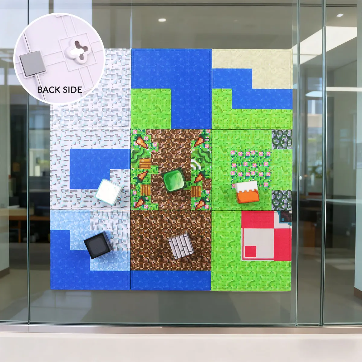 إعادة تعبئة أرضية اللوح المغناطيسي الملون، لعبة مشهد بناء العالم المغناطيسي DIY، هدية مثالية لعشاق عيد الميلاد