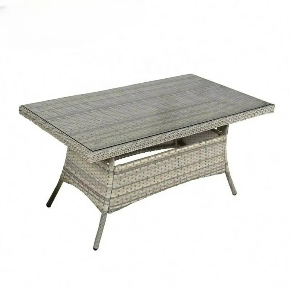 طقم أريكة حديقة خارجي فاخر بتصميم حديث ومسند ظهر من الخيزران وأثاث فناء للفنادق وقاعة الفيلا والشقة راحة معززة #5