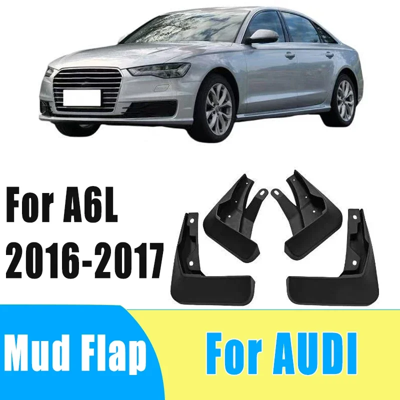 

4pcs Waterproof Mud Flaps for A6L 2016-2017 Anti-Splash Mudguard Fender Trim Car Accessories