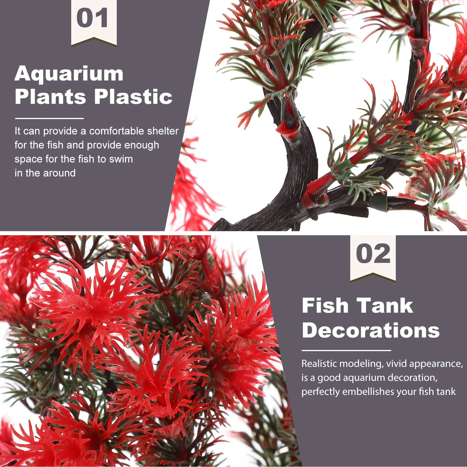 

Artificial Water Plants Faux Aquarium Fish Tank Decor Decorations Plastic Newborn Fake